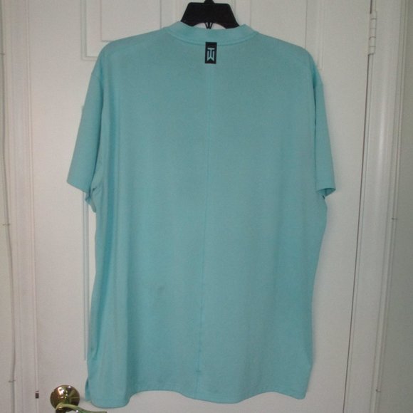Nike Tiger Woods Mens The Golf Club at Moffett Field S/S Aqua Henley NWOT - XL - Picture 4 of 5